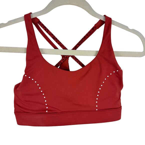 Zyia Burnt Orange Leopard Light N Tight Strappy Racerback Sports Bra Size Small - Picture 4 of 7